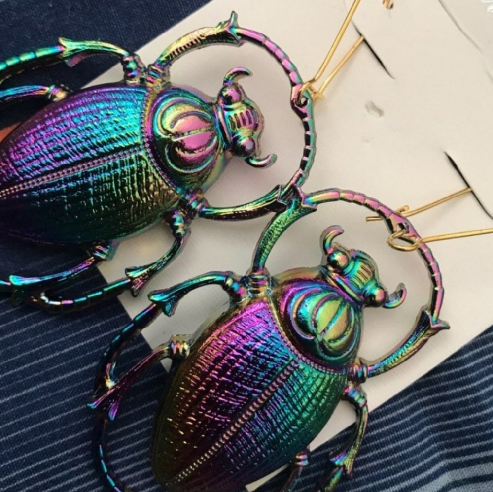 Beetle earrings